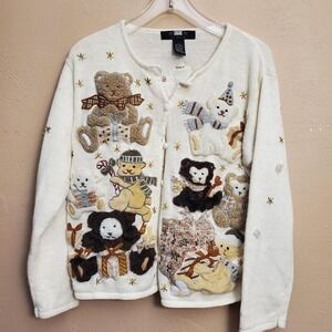 Vintage Cozy Winter Bear Sweater By Segue